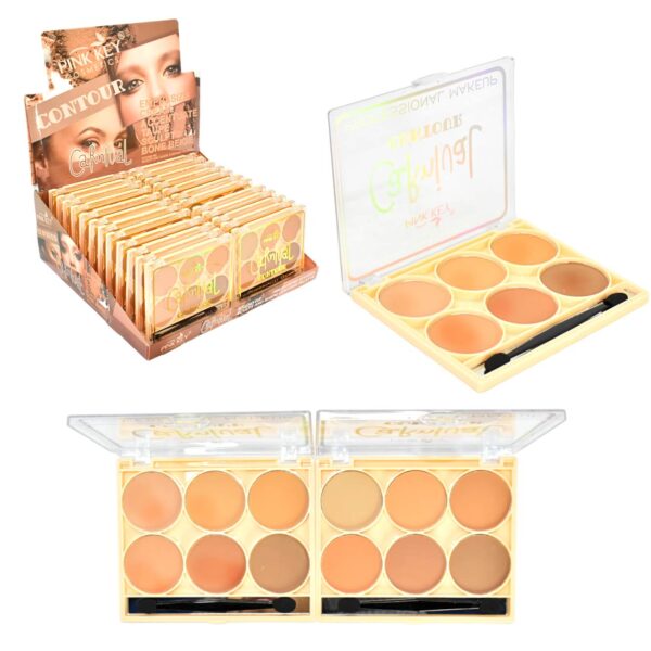 Paleta de contornos carnival Pink Key cosmetics 6 colores