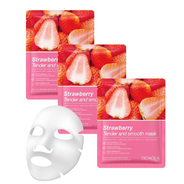 Mascarilla de fresa Sadoer empaque rosado