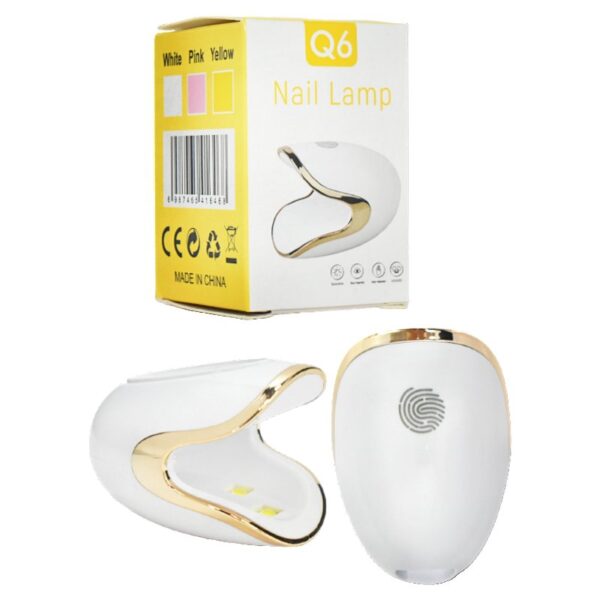 Mini Lampara De Uñas Led Uv Para Un Solo Dedo Presentacion Blanca 12W