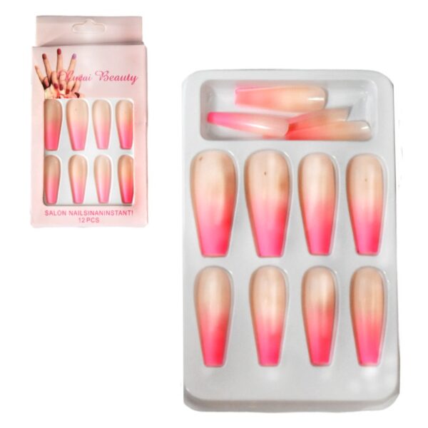 Uñas Press On Nails 12pcs LT1 - Imagen 2