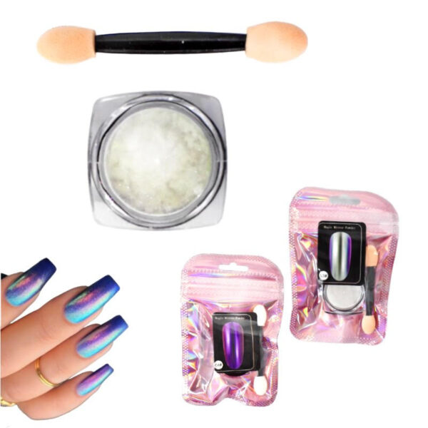 Polvo Para Uñas Individual Con Efecto Espejo con Aplicador LOTE 1