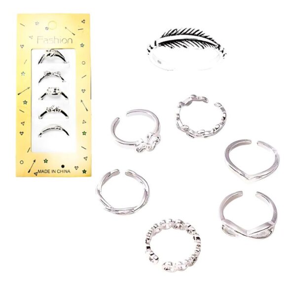 Paquete de 5 anillos Fasion Surtidos